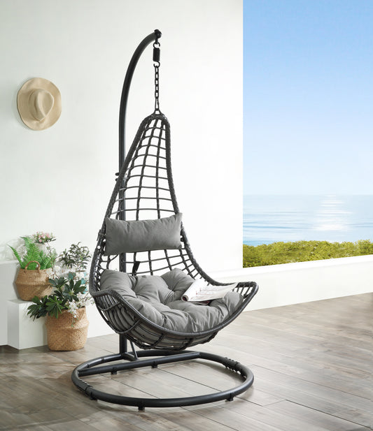 Uzae hanging chair with stand