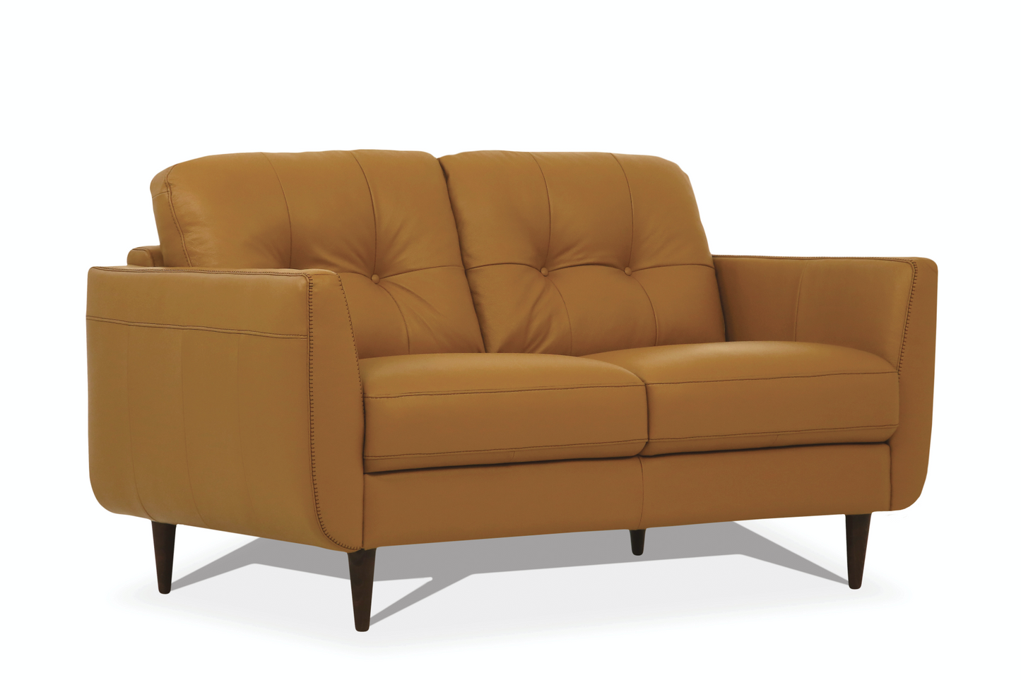 Camel Leather Radwan 3 Piece Sofa Set
