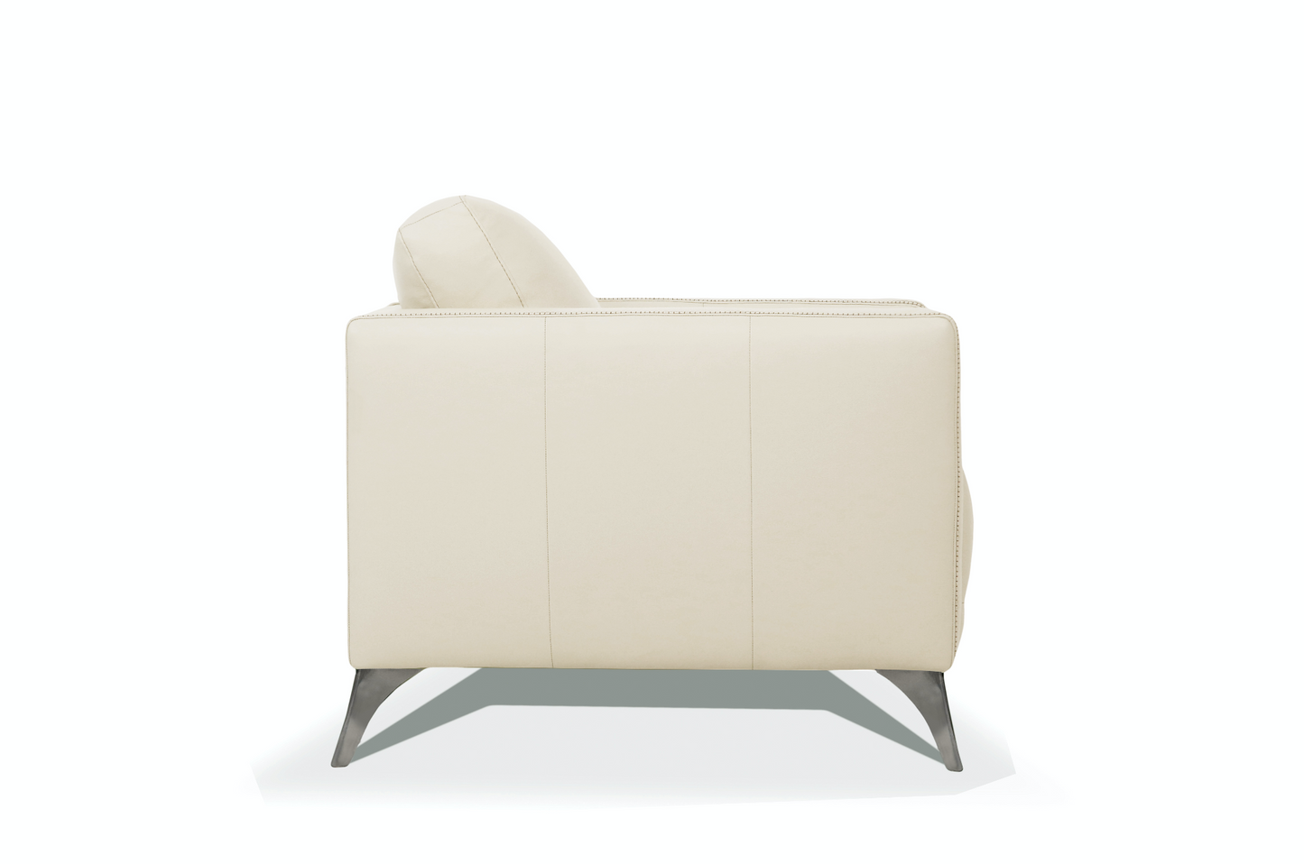Cream Leather Malaga 3 Piece Sofa Set