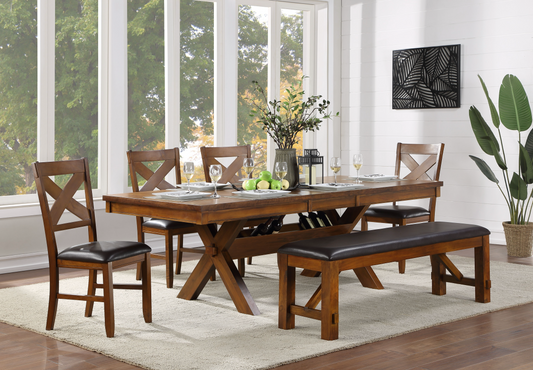Apollo Dining Table with 4 Chairs and Bench
