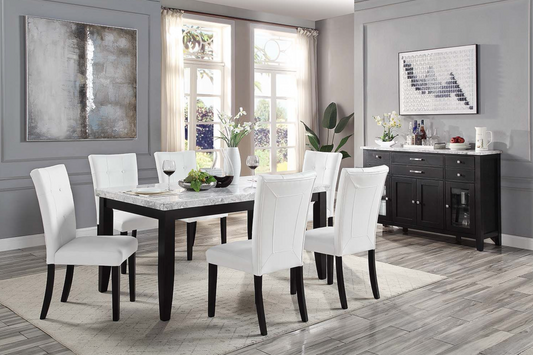 Marble Top Hussein Dining Table With 6 Chairs