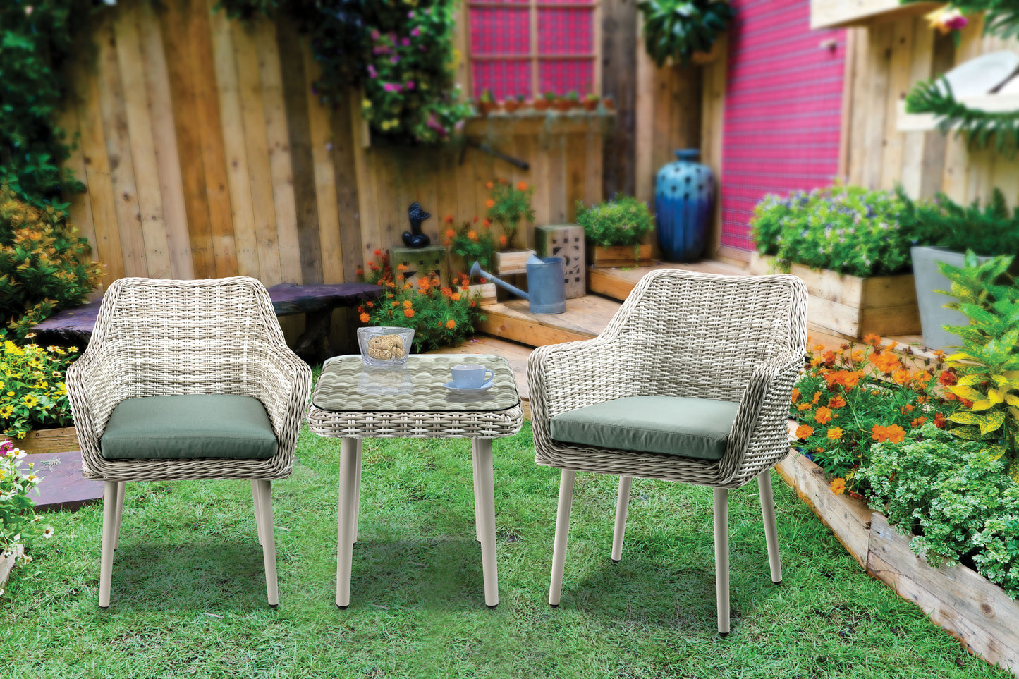 Tashay 3 Piece Patio Set