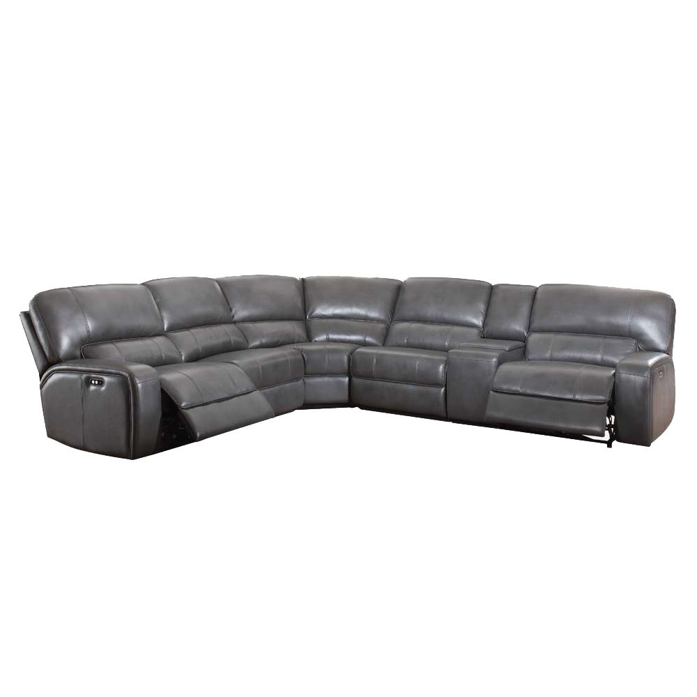 Gray Saul Power Sectional