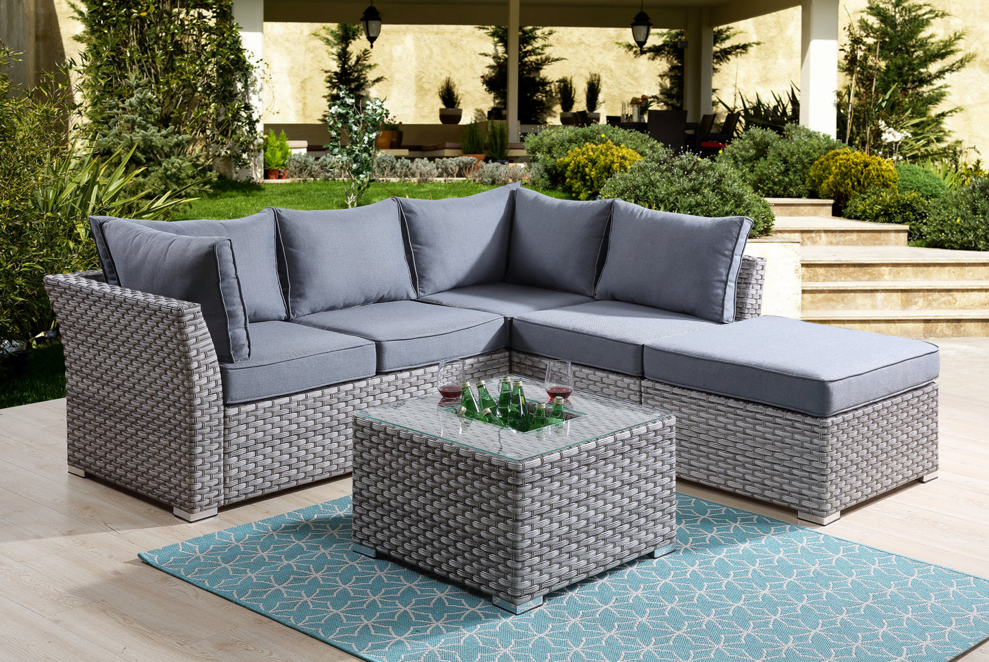 Laurance Sectional and Cocktail Table