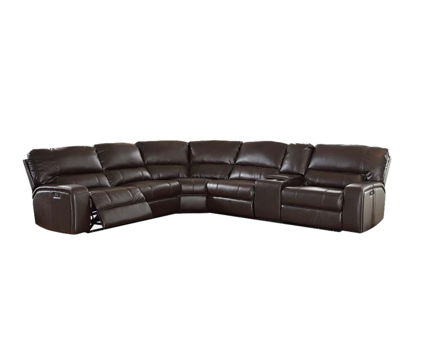 Espresso Saul Power Sectional Sofa