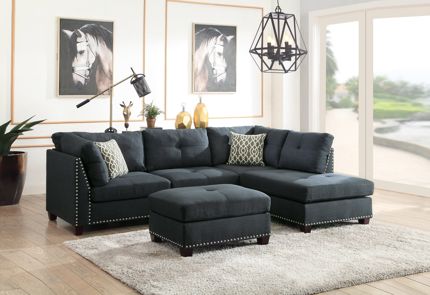 Laurissa Sectional Sofa with Ottoman